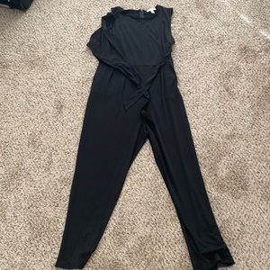 Halston asymmetrical jumpsuit.